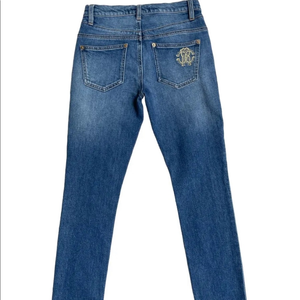 Roberto Cavalli Women’s Sz US 25 Blue Denim Skinny Jeans - Picture 4 of 7